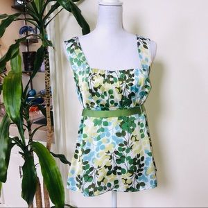 LOFT Leaf Print Camisole with Back Tie